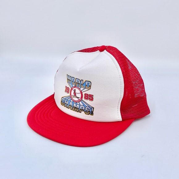 Vintage 1985 MLB St. Louis Cardinals World Champs SnapBack Trucker Hat Adult OS - Picture 5 of 13